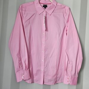 Talbots Light Pink Long-Sleeve Button-Down Shirt